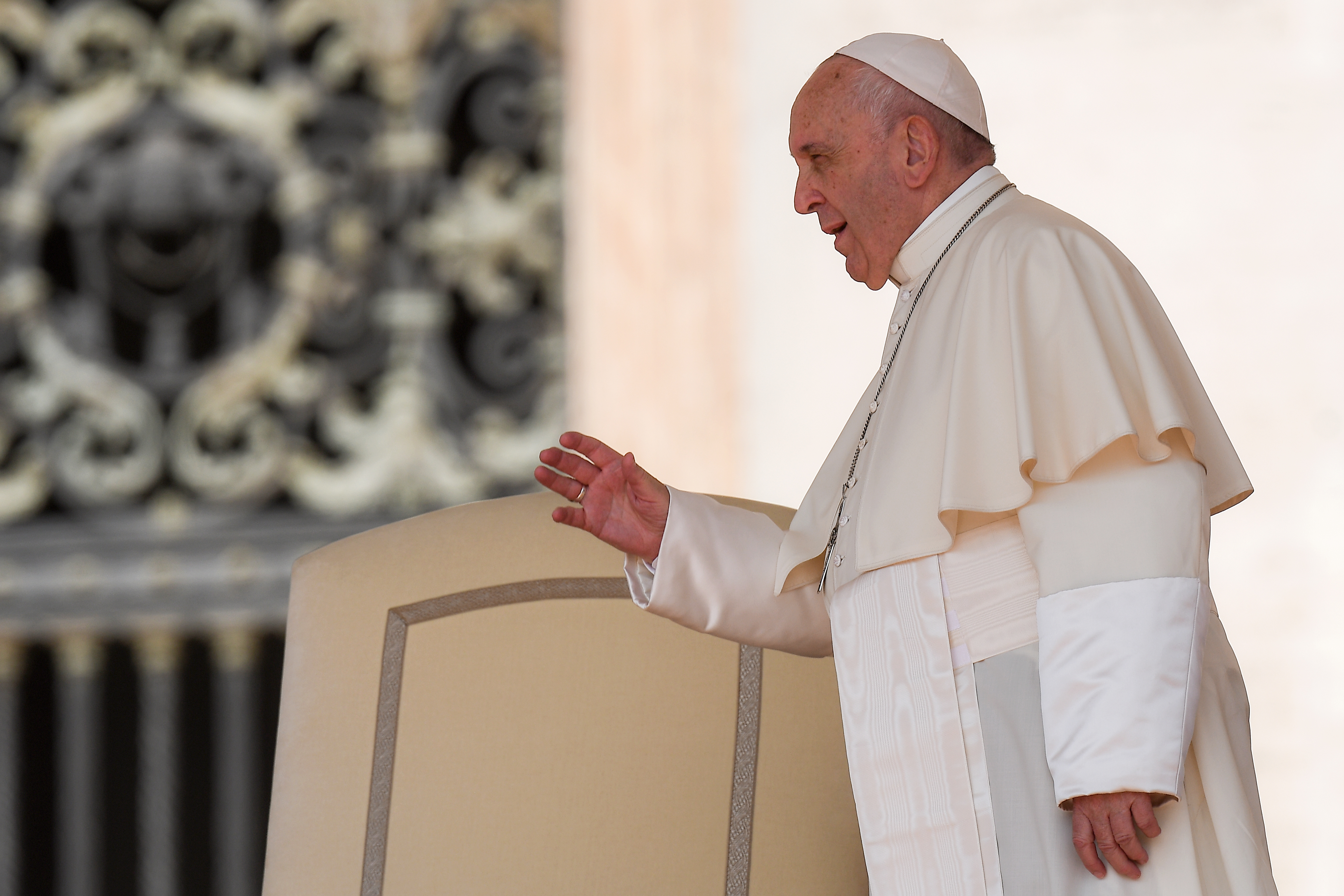 Papa Francisco disse que o lawfare "resulta de uma atividade judicial imprópria em combinação com operações midiáticas paralelas” - Créditos: Vincenzo Pinto / AFP