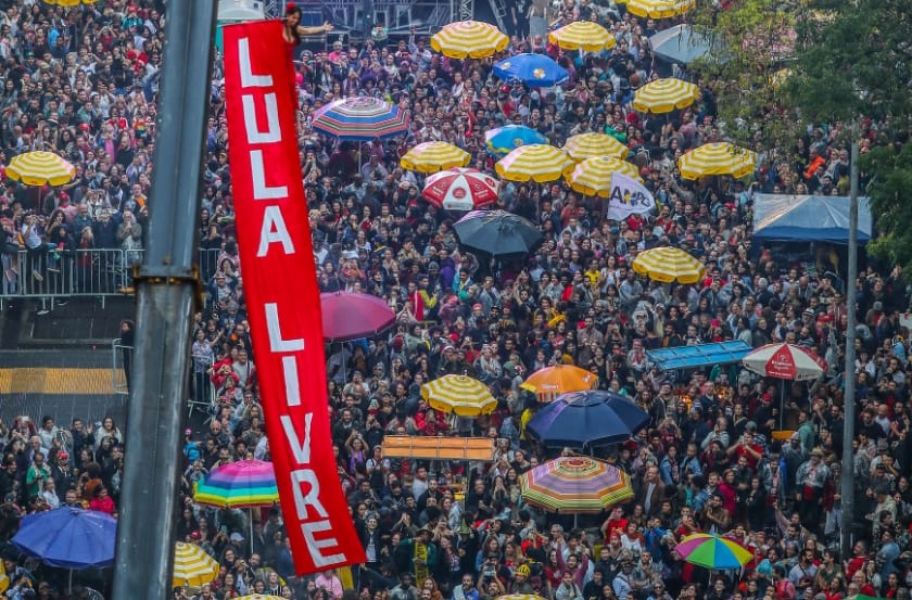 Dezenas de milhares de pessoas participaram da terceira edição do Festival Lula Livre, em defesa da liberdade do ex-presidente - Créditos: Ricardo Stuckert